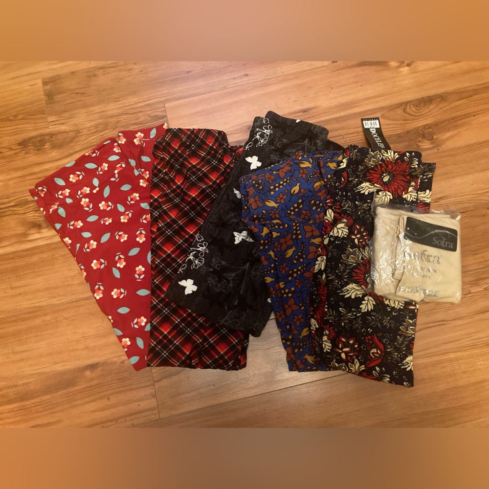 Colorful Patterned Legging Bundle, 6 Pair - image 2